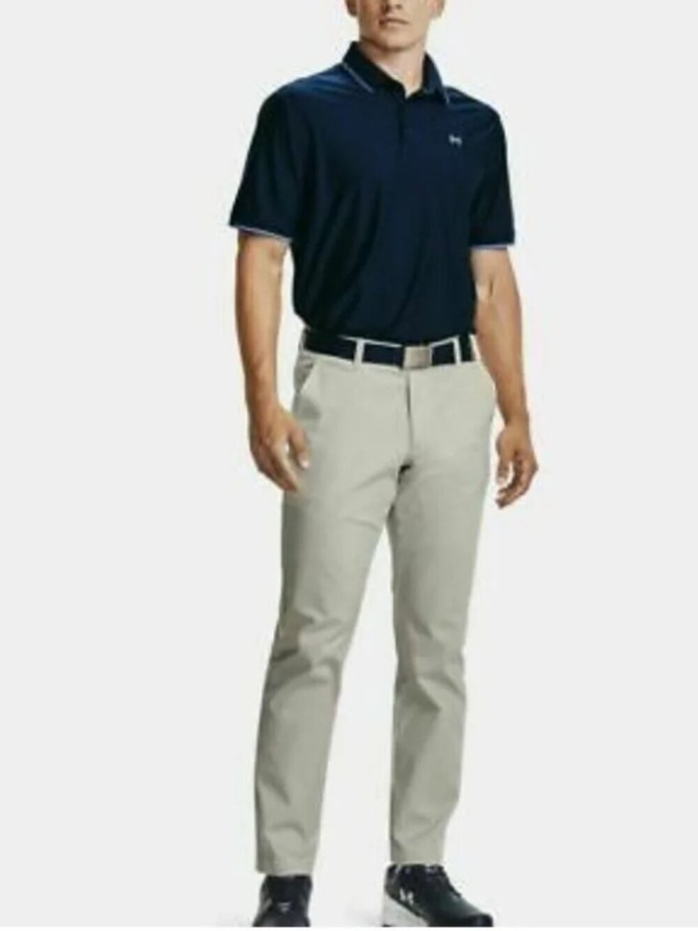 (Lot of 2)Under Armour Showdown Golf Pants Khaki Tapered Stretch Performance 36